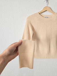 Helmut Lang Cream Crop Sweater (XS)