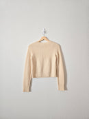 Helmut Lang Cream Crop Sweater (XS)