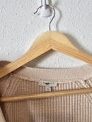 Ribbed Knit Cotton Sweater (XL)