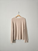 Ribbed Knit Cotton Sweater (XL)