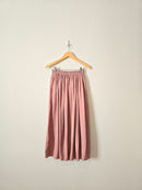 Rose Satin Midi Skirt (XS)