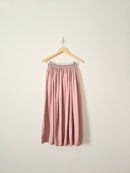 Rose Satin Midi Skirt (XS)