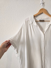 White Relaxed Button Up Shirt (26)