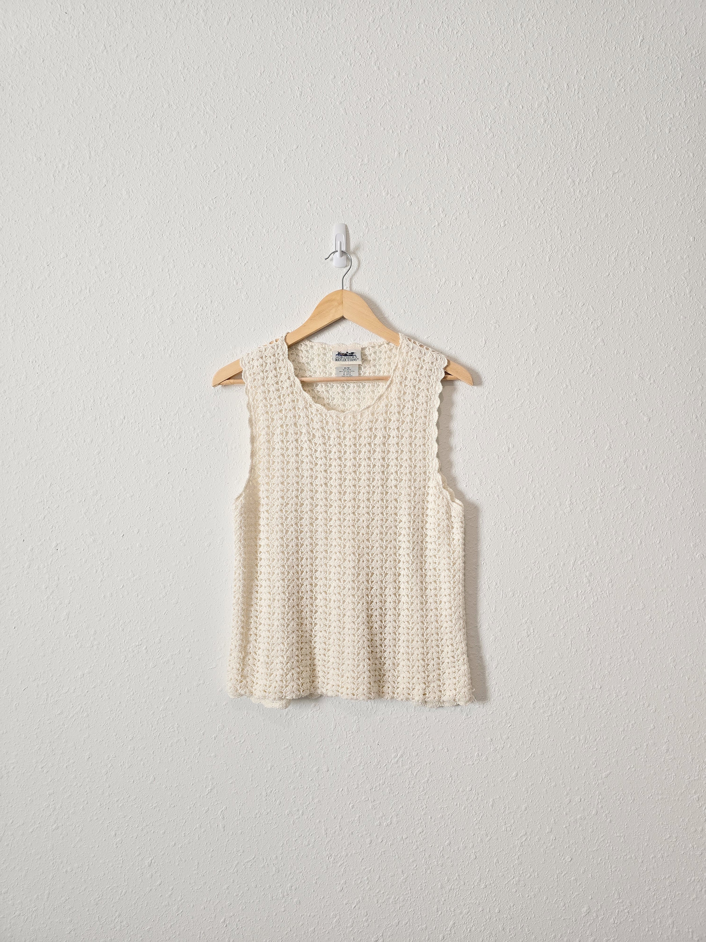 Vintage Crochet Knit Tank (M)