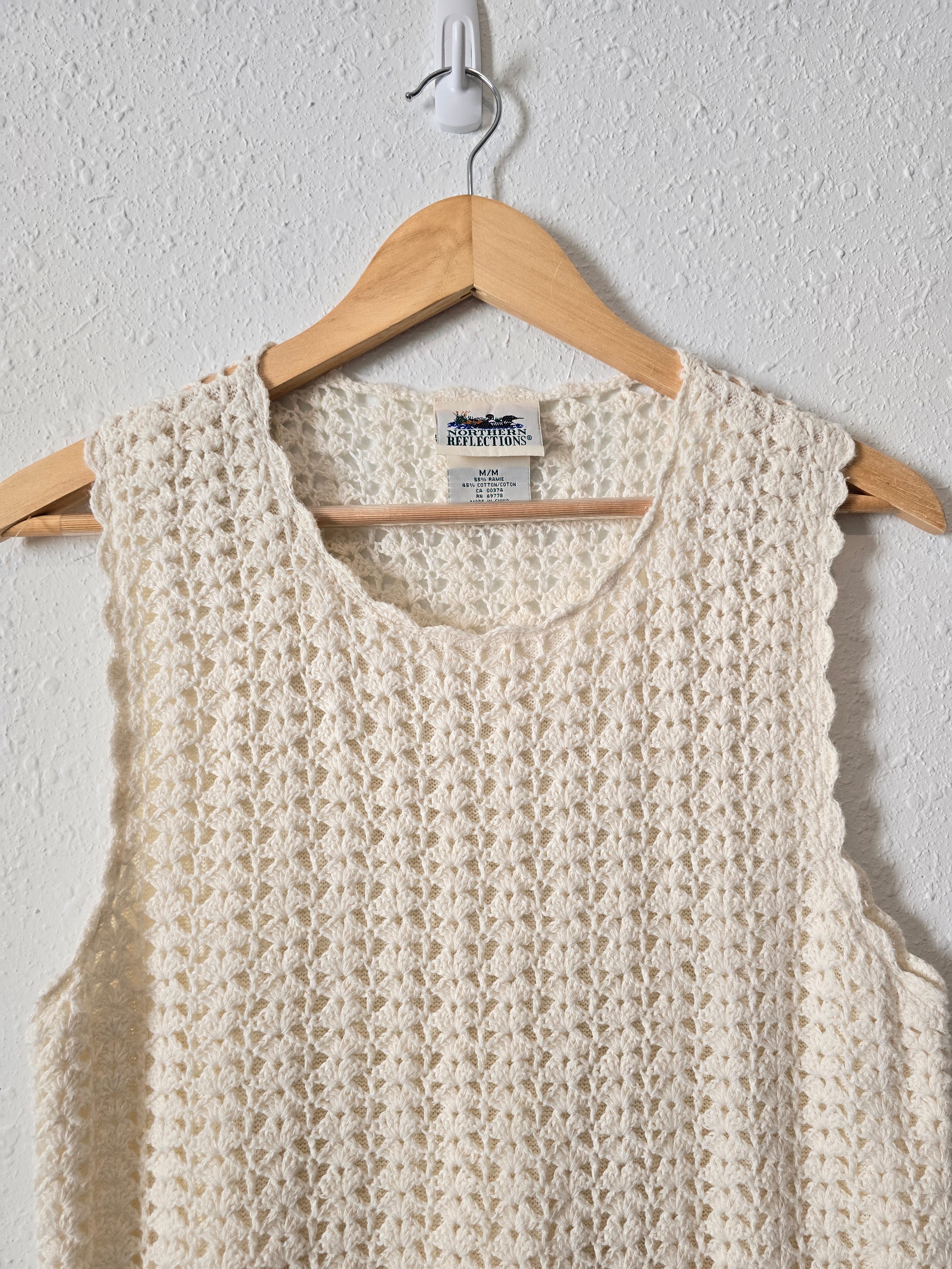 Vintage Crochet Knit Tank (M)