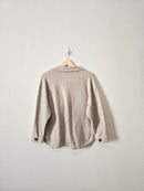 Waffle Knit Button Up (M)