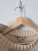 Cream Textured Knit Sweater Tank (S)