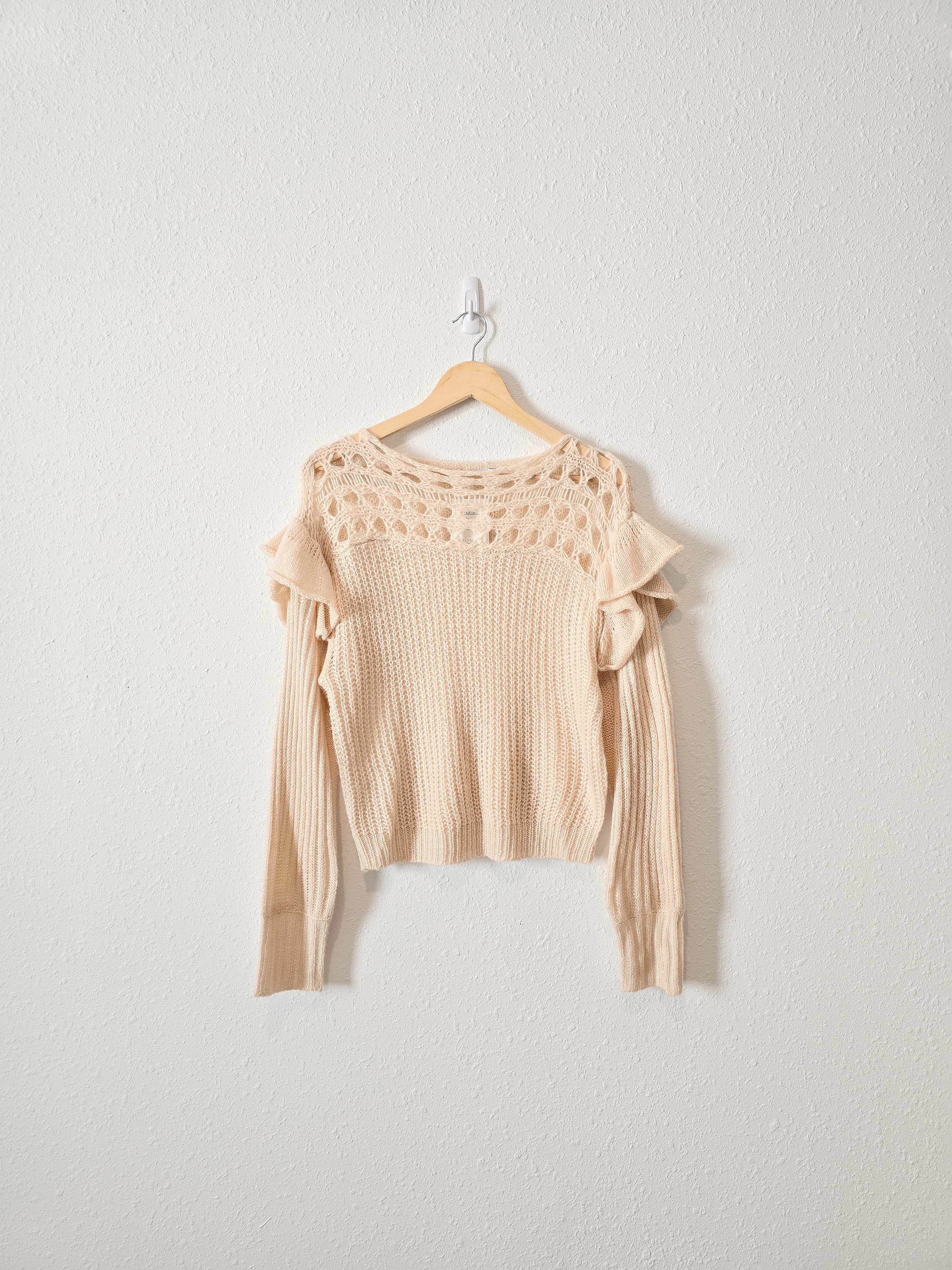 NEW Lush Ruffle Knit Sweater (M)