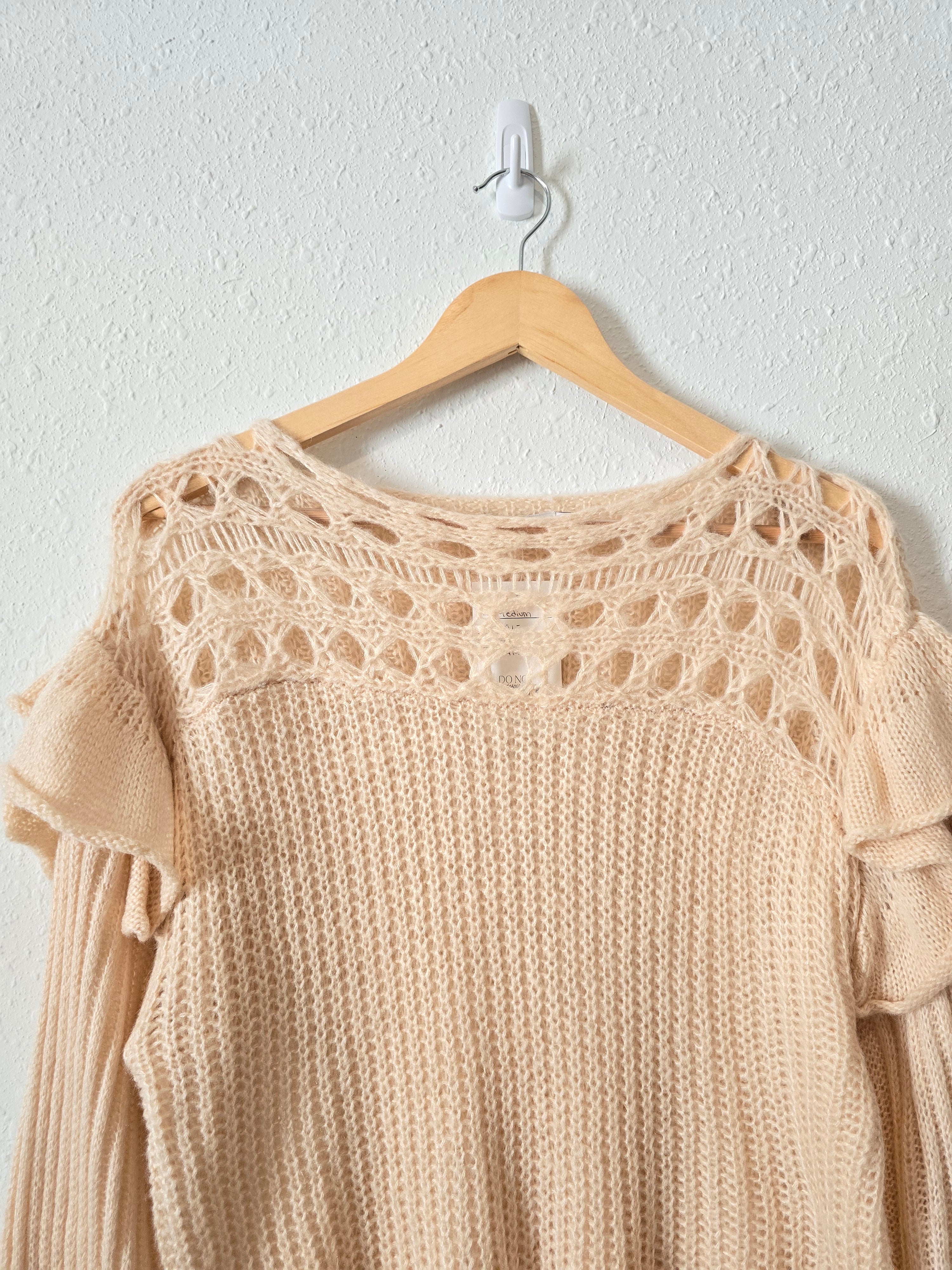 NEW Lush Ruffle Knit Sweater (M)