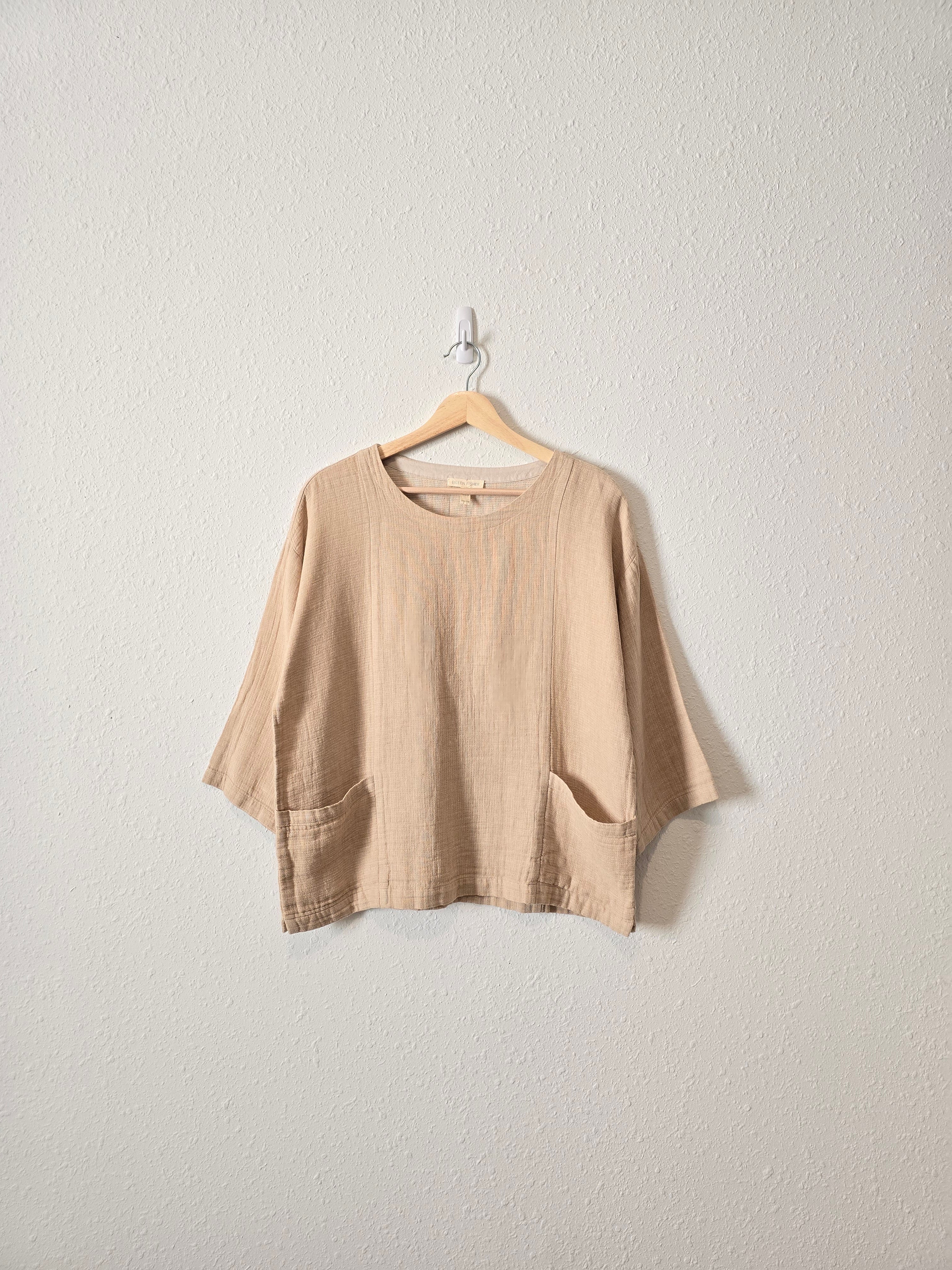 Eileen Fisher Boxy Linen Top (XXS-S)