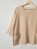 Eileen Fisher Boxy Linen Top (XXS-S)