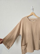 Eileen Fisher Boxy Linen Top (XXS-S)