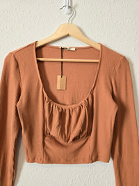 NEW Mable Burnt Orange Crop Top (M)