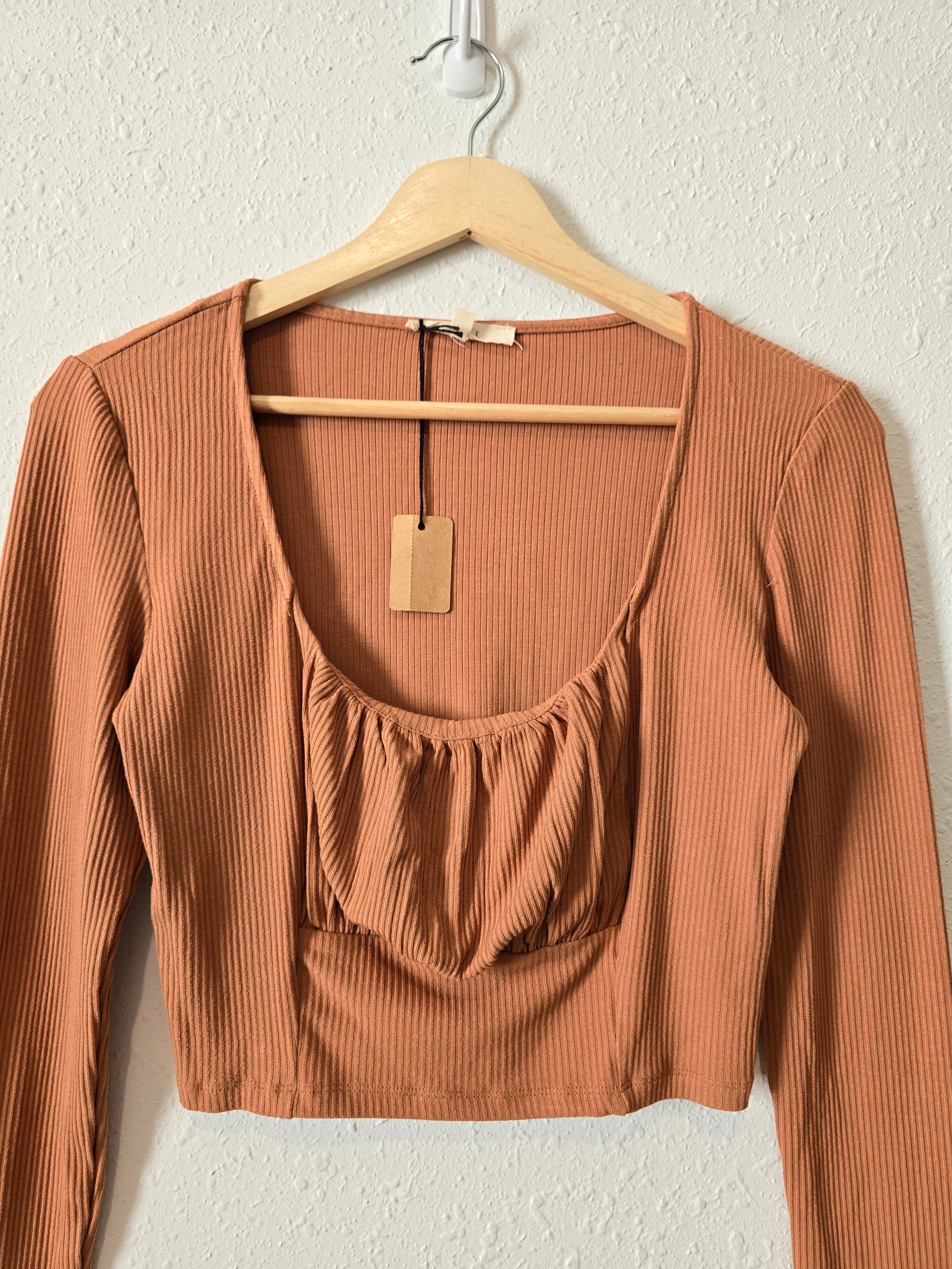 NEW Mable Burnt Orange Crop Top (M)