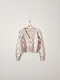 Checkered Button Up Sweater (M)