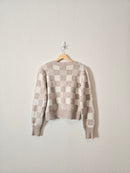 Checkered Button Up Sweater (M)