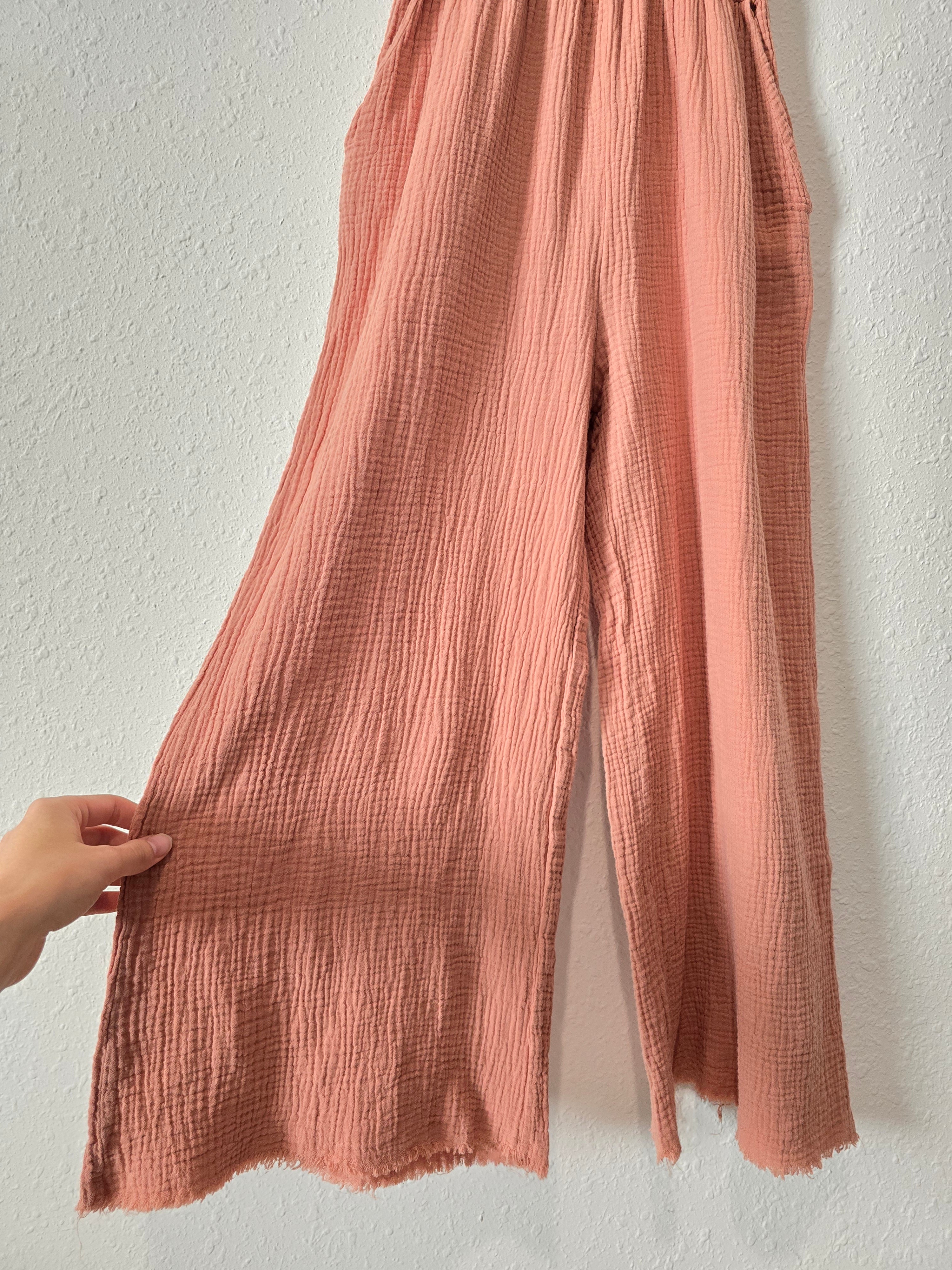 Gauze Wide Leg Jumpsuit (S)