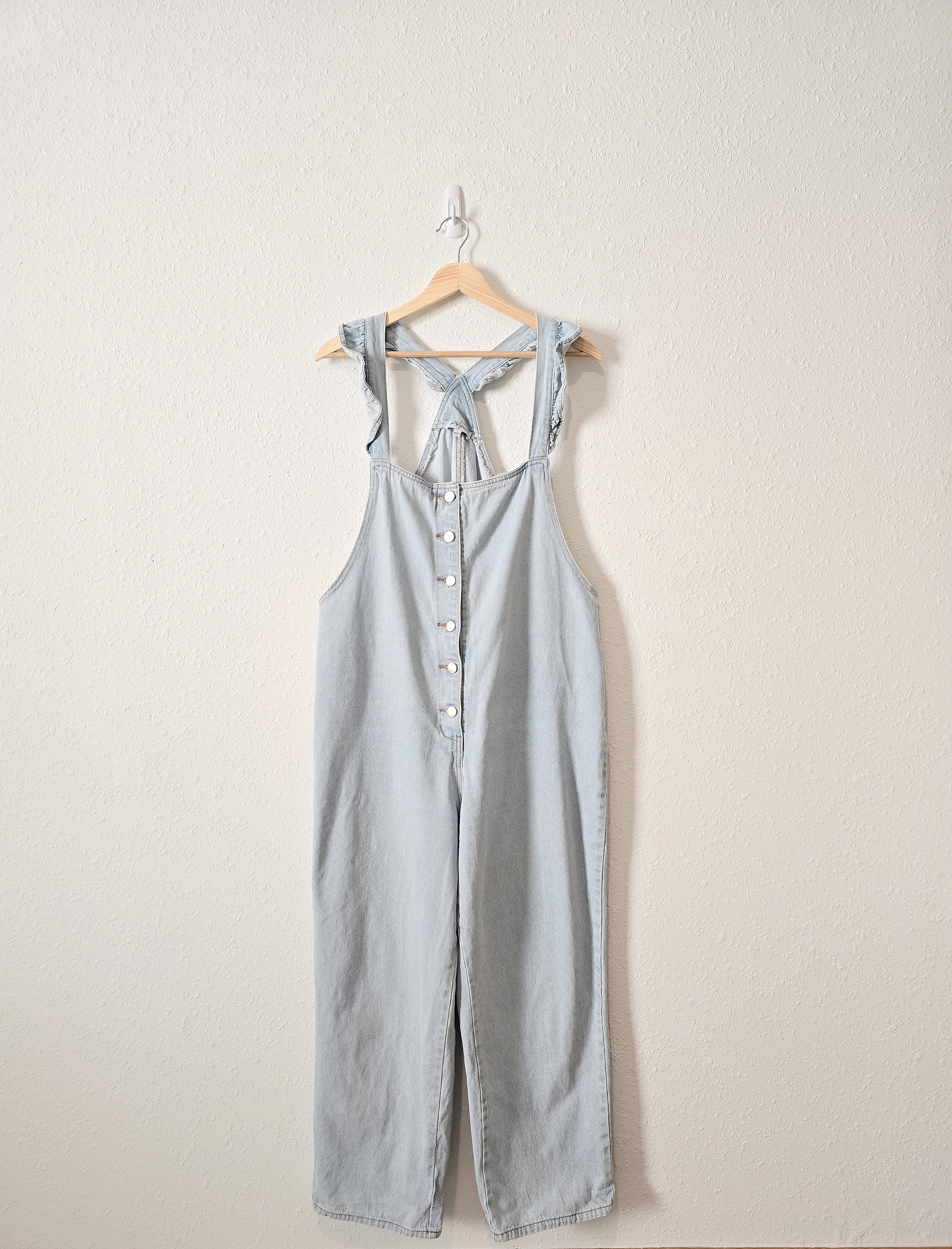 Polagram Ruffle Denim Jumpsuit (L)