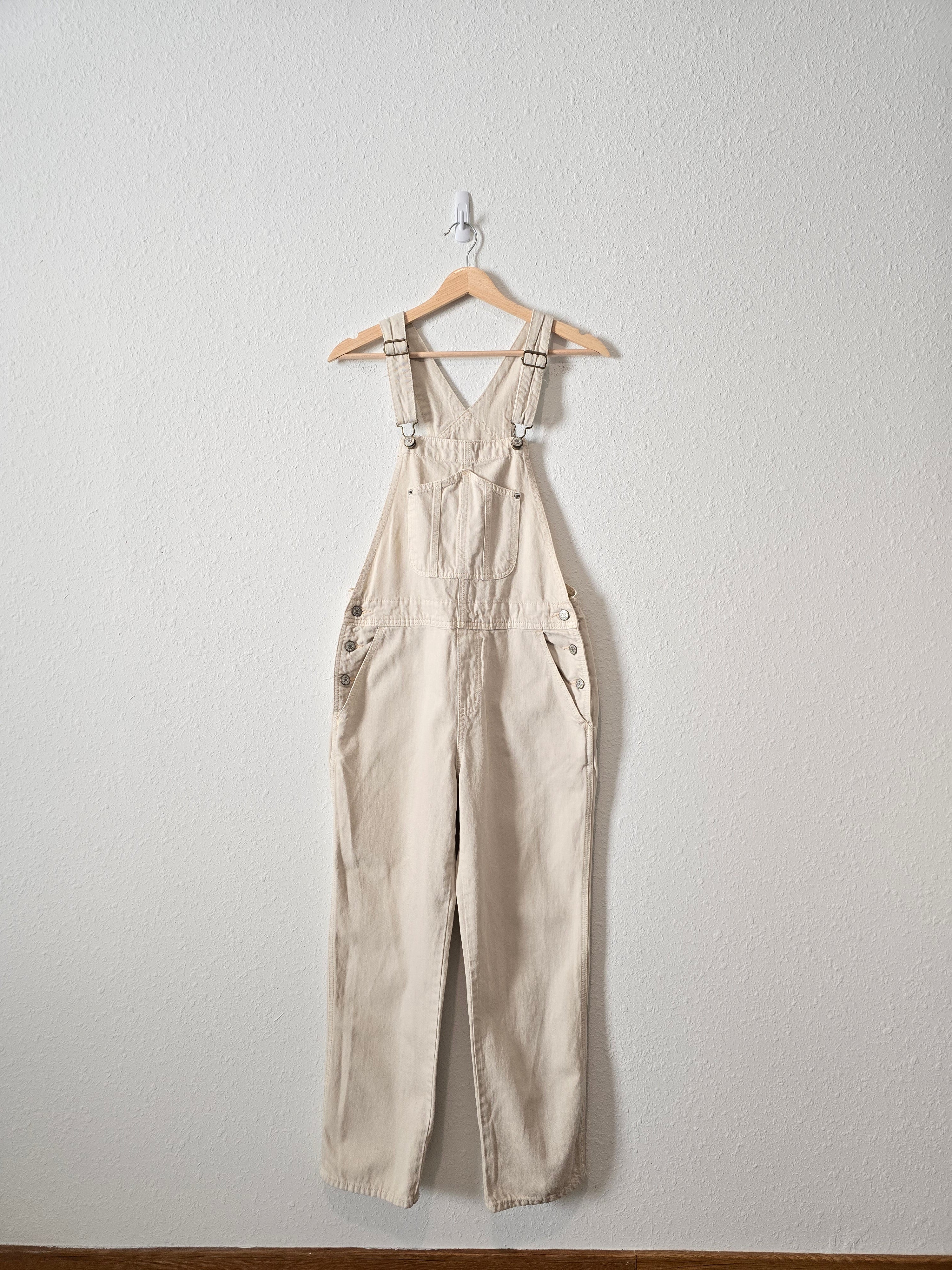 Ecru Straight Denim Overalls (6)