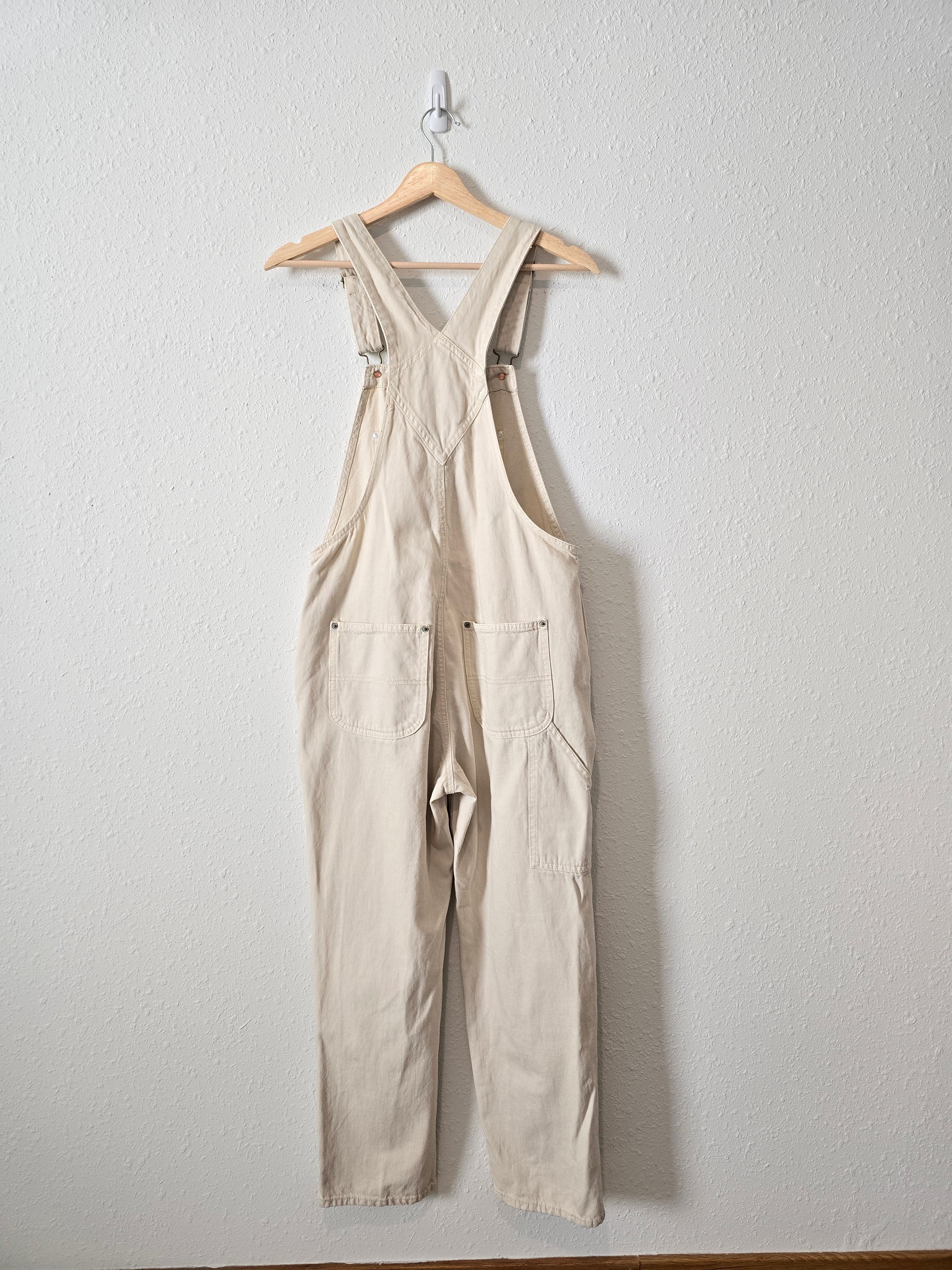 Ecru Straight Denim Overalls (6)