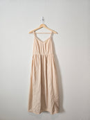 Neutral Gingham Maxi Dress (XS)