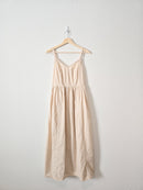 Neutral Gingham Maxi Dress (XS)