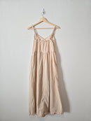 Neutral Gingham Maxi Dress (XS)