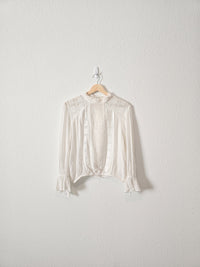 Free People Floral Lace Blouse (L)