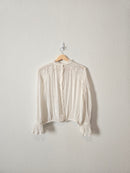 Free People Floral Lace Blouse (L)