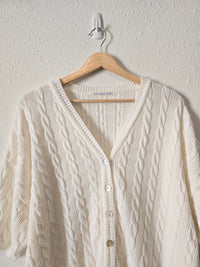 Vintage Chunky Button Up Sweater (2X/3X)