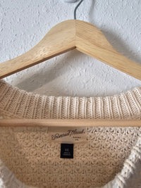 Cream Oversized Textured Sweater (XXL)