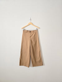 Brown Wide Leg Crop Pants (6)