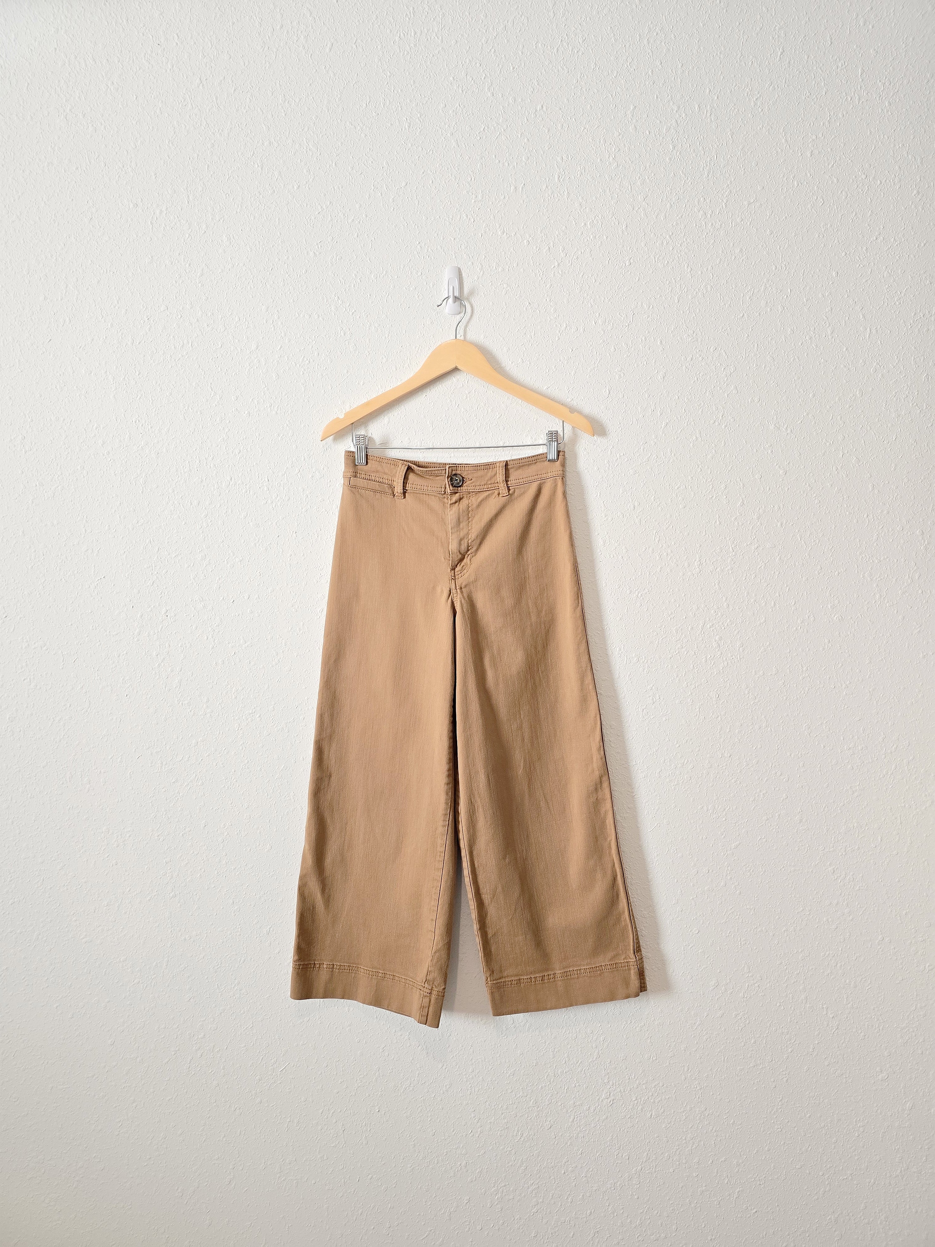 Brown Wide Leg Crop Pants (6)