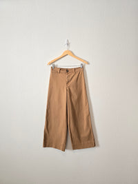 Brown Wide Leg Crop Pants (6)