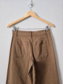 Brown Wide Leg Crop Pants (6)