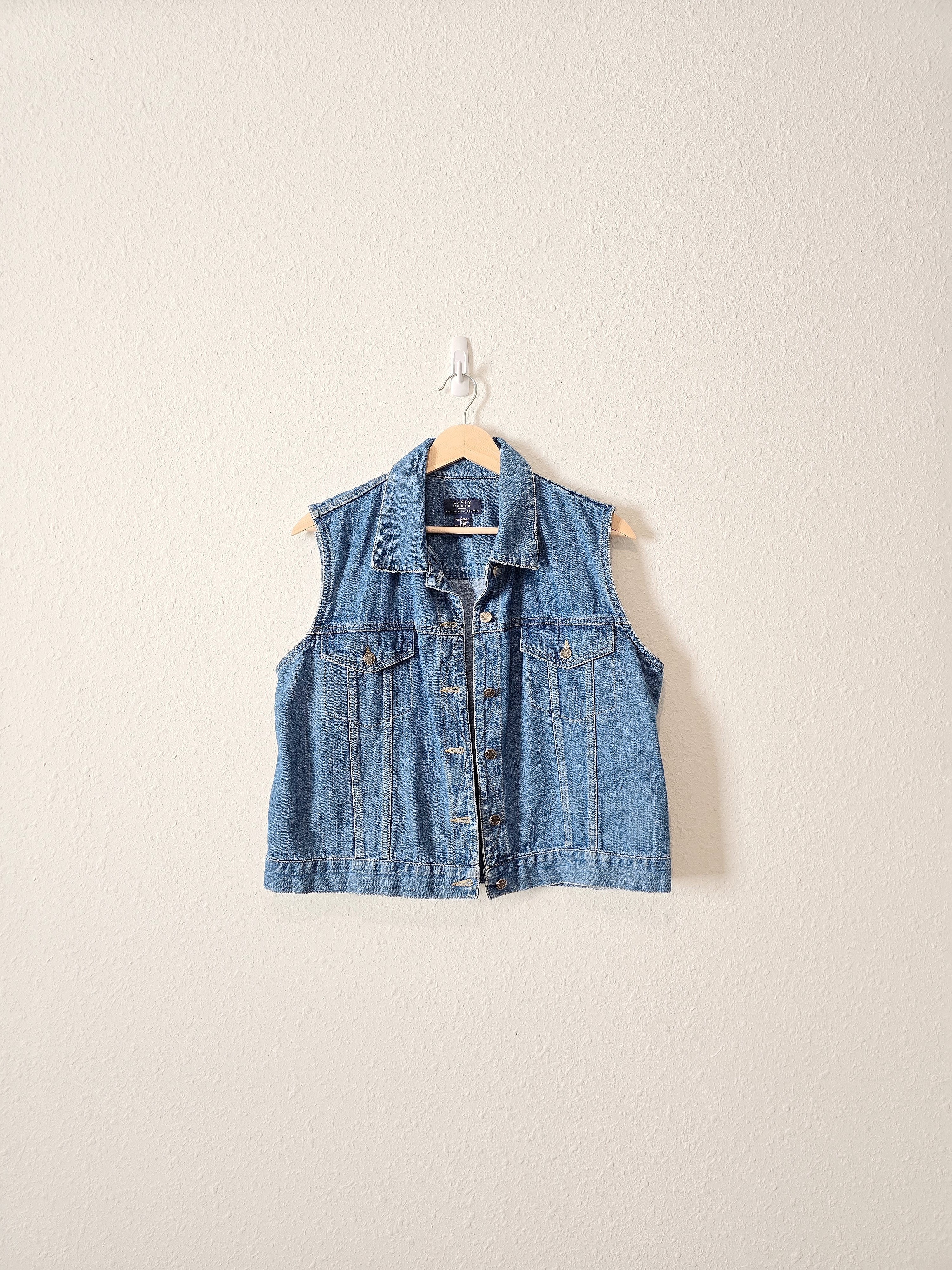 Vintage Cotton Denim Vest (L)