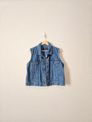 Vintage Cotton Denim Vest (L)