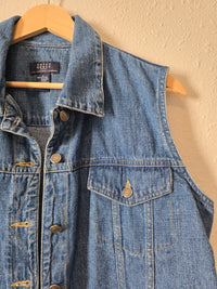 Vintage Cotton Denim Vest (L)