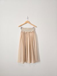 Moon River Smocked Midi Skirt (XS)