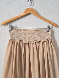 Moon River Smocked Midi Skirt (XS)