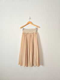 Moon River Smocked Midi Skirt (XS)