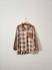 Arula Plaid Button Up Flannel (3X)