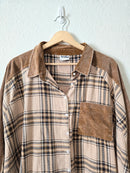 Arula Plaid Button Up Flannel (3X)