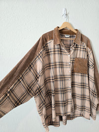 Arula Plaid Button Up Flannel (3X)