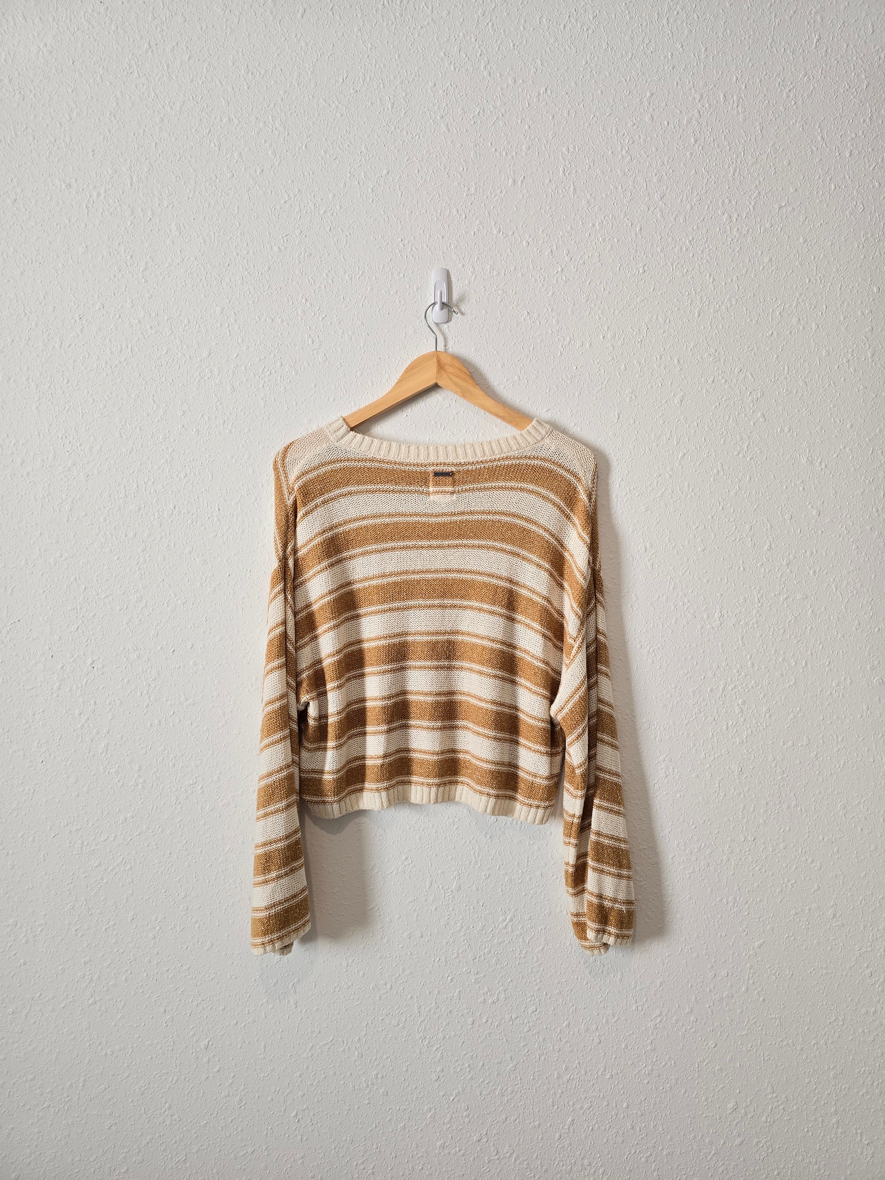 Billabong Mustard Striped Sweater (M)