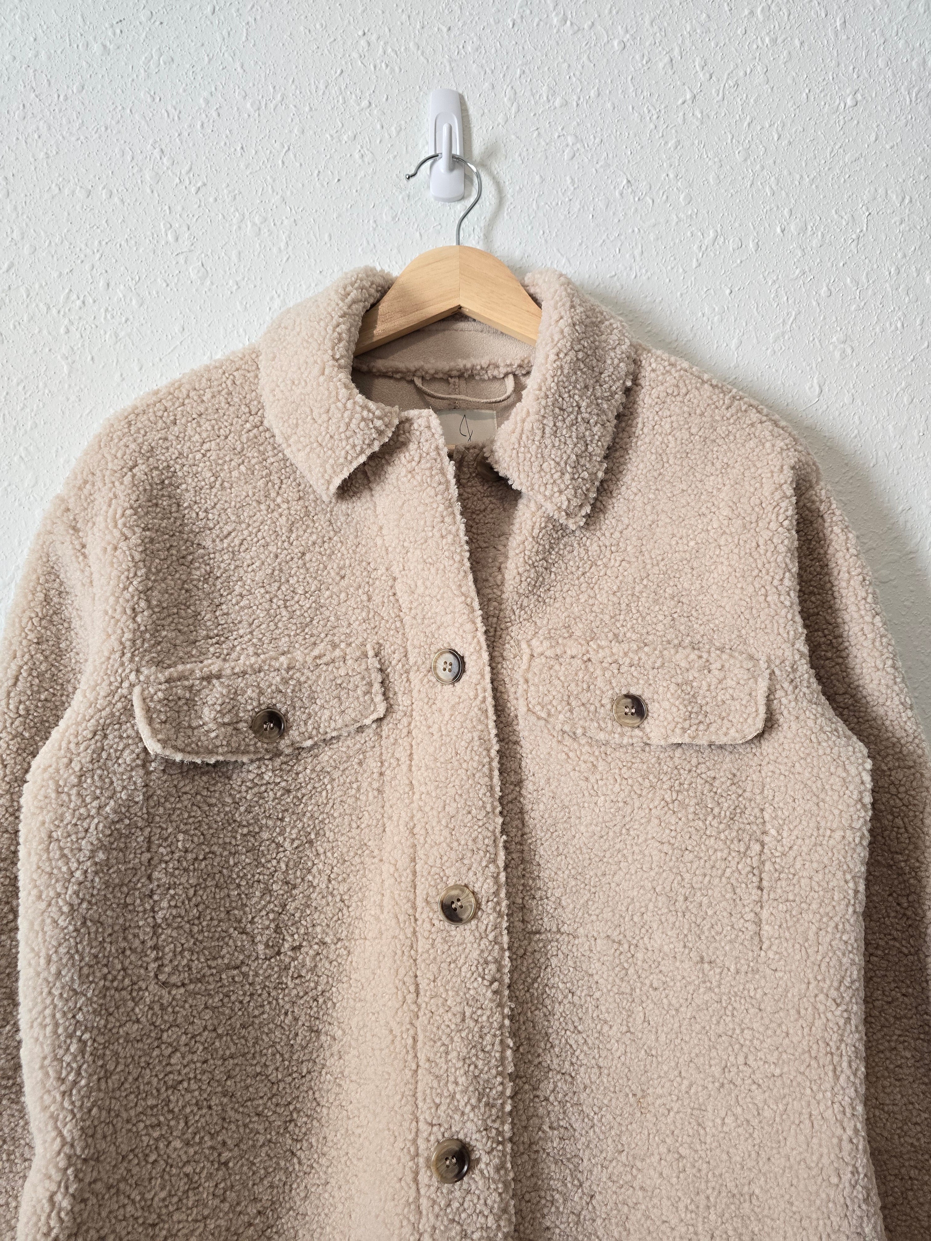 Joie Button Up Teddy Jacket (S)