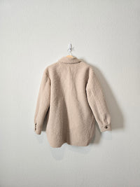 Joie Button Up Teddy Jacket (S)