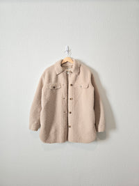 Joie Button Up Teddy Jacket (S)