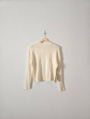 NEW Cream Mock Neck Sweater (S)