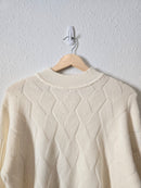 NEW Cream Mock Neck Sweater (S)